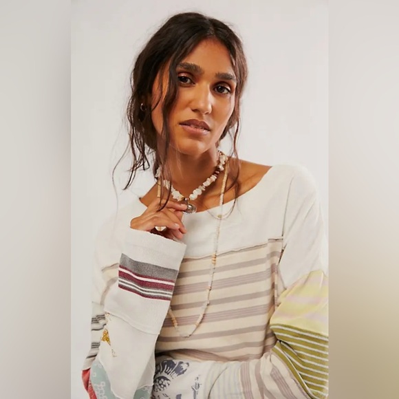 Free People Multicolor Long Sleeve Tee - Picture 2 of 7